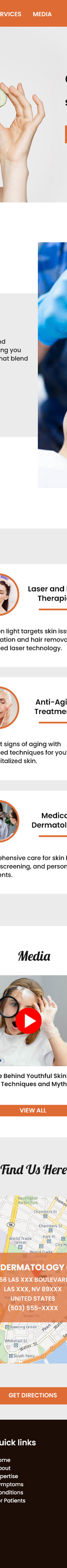 Glow Dermatology Clinic Website Template